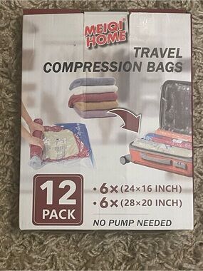 MEIQI HOME Travel Compression Bags - 12 Pack